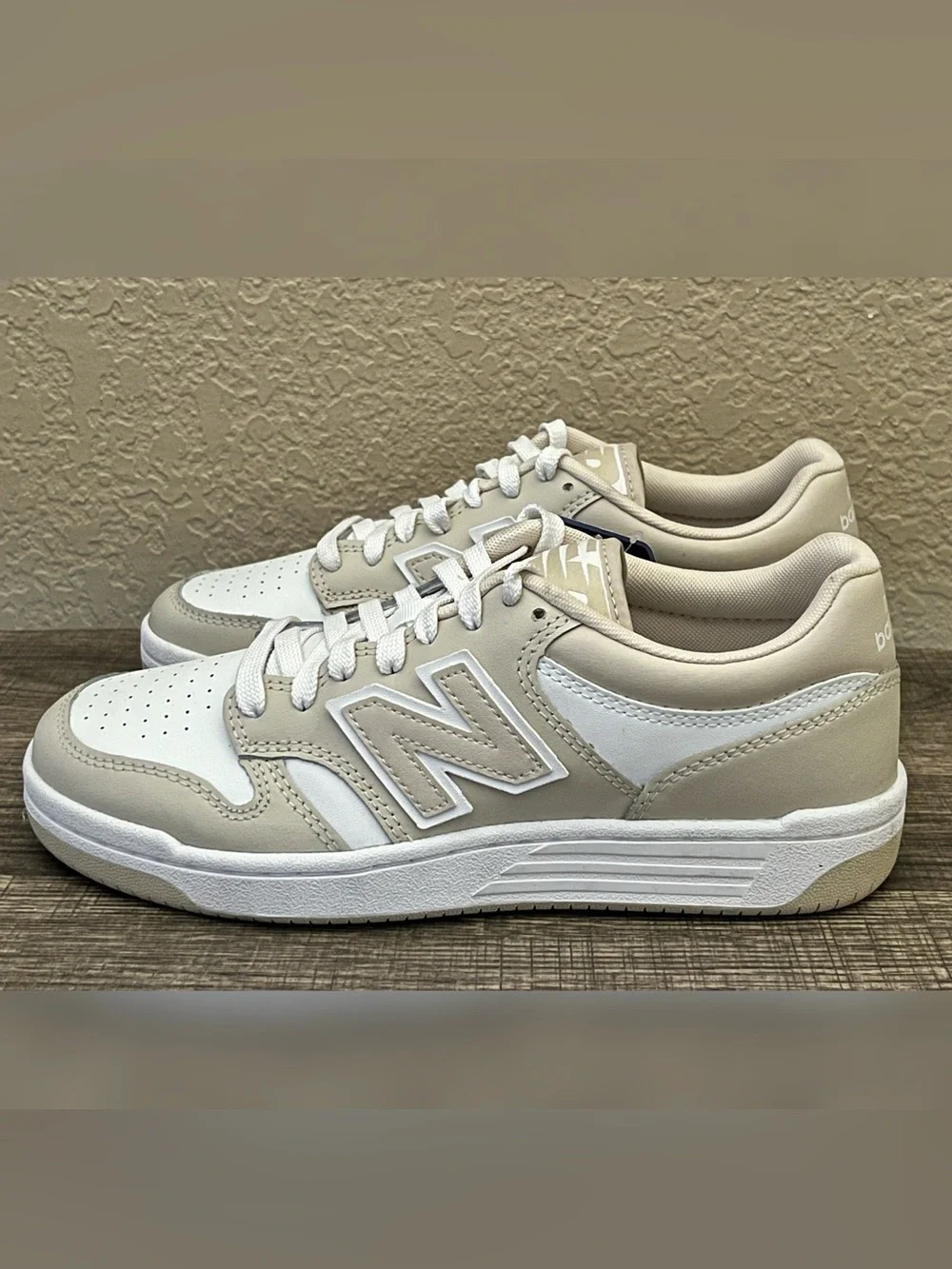 New Balance 480 Men's Shoes Beige & White Color Size- 5.5